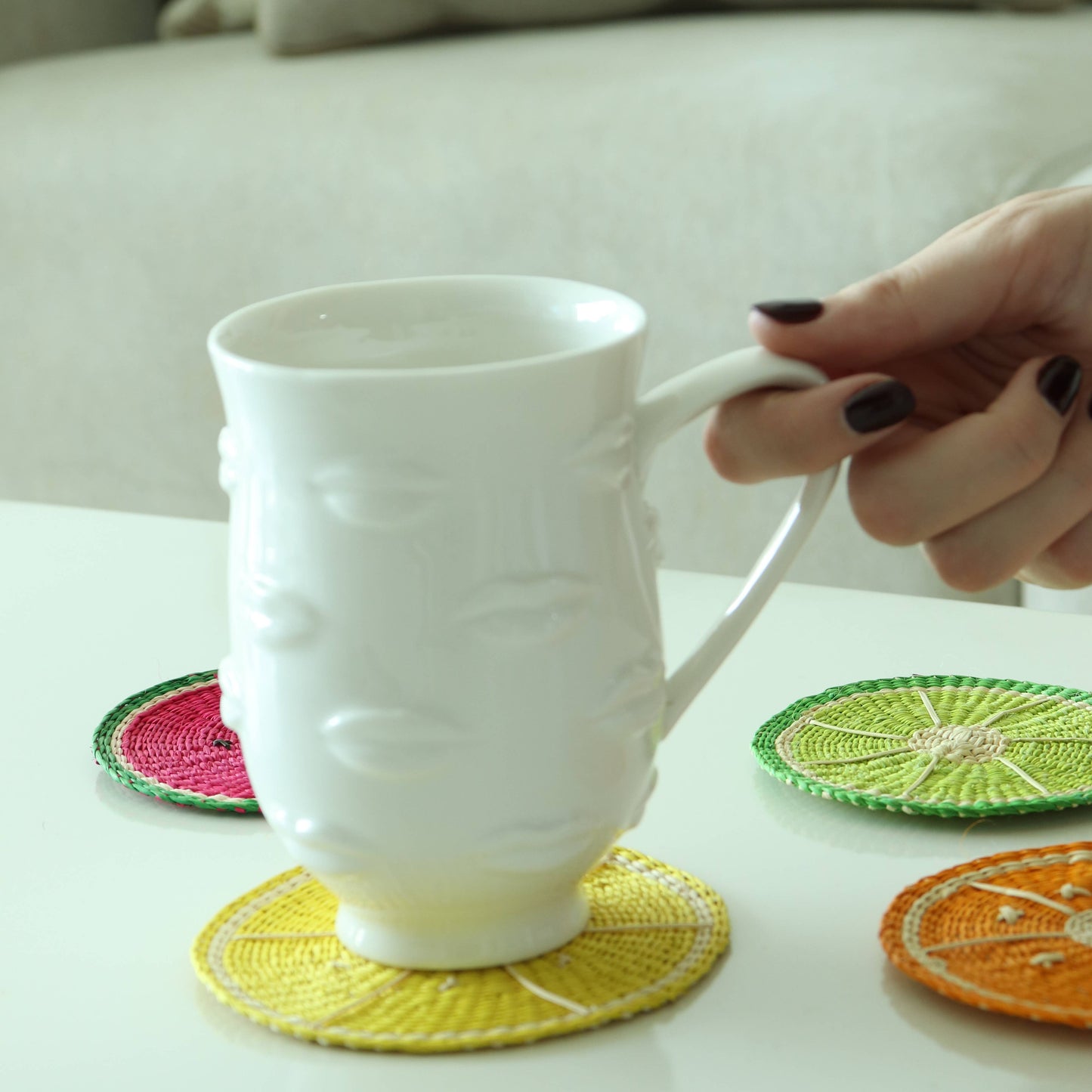 Ensemble de dessous de verre - Tissé main