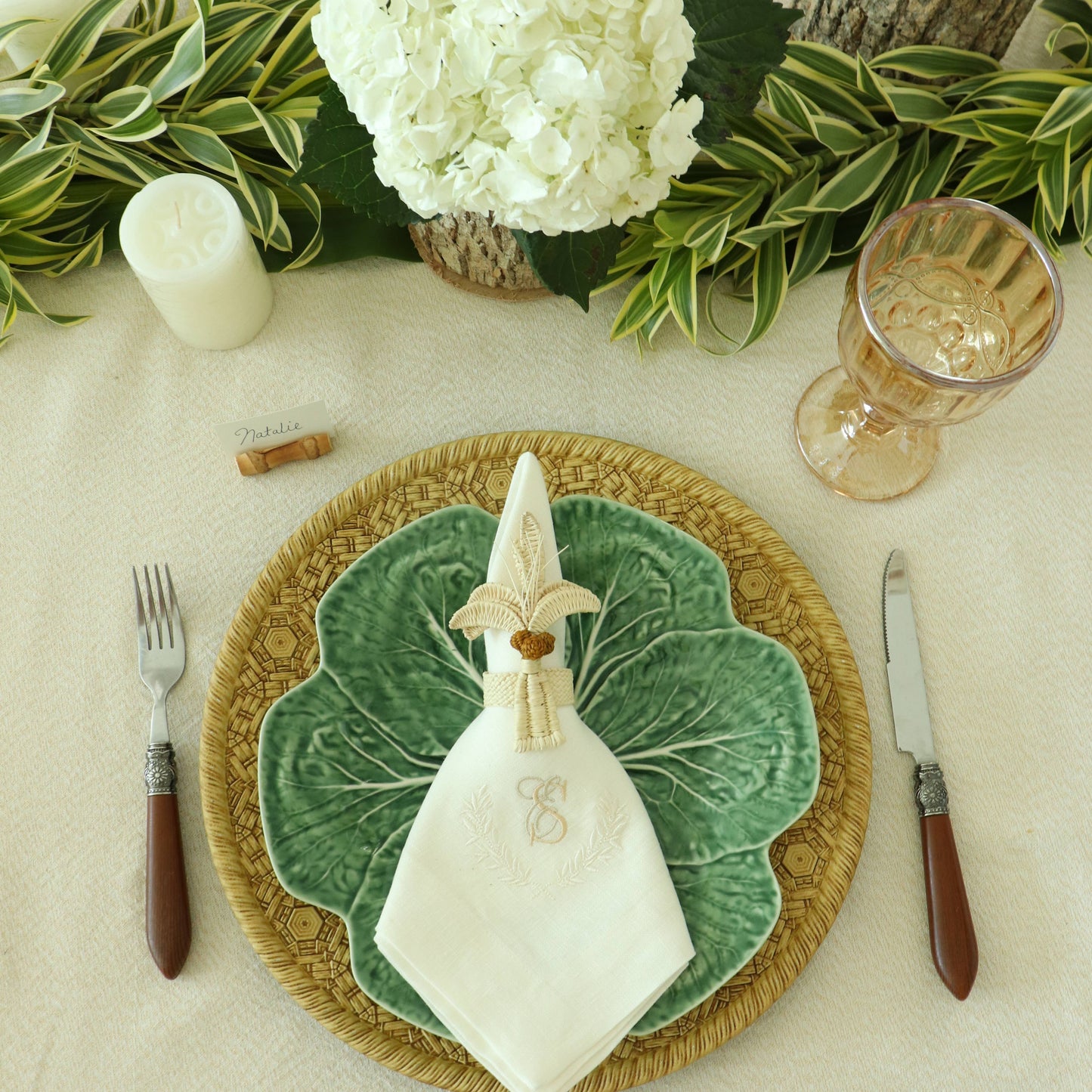 Anneau de serviette cocotier - Tissé main