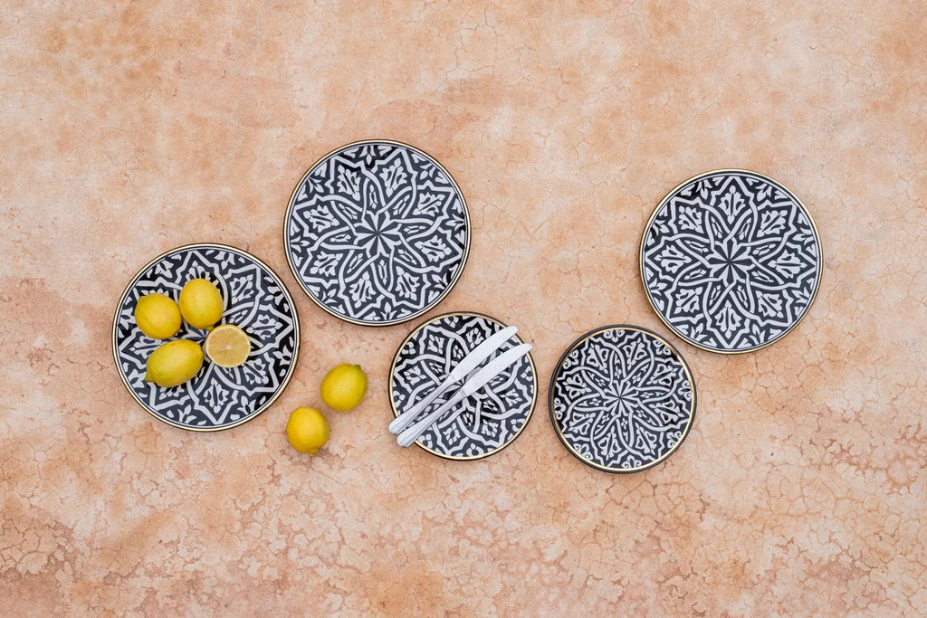 Assiette 26cm FASSIA GOLD Noire