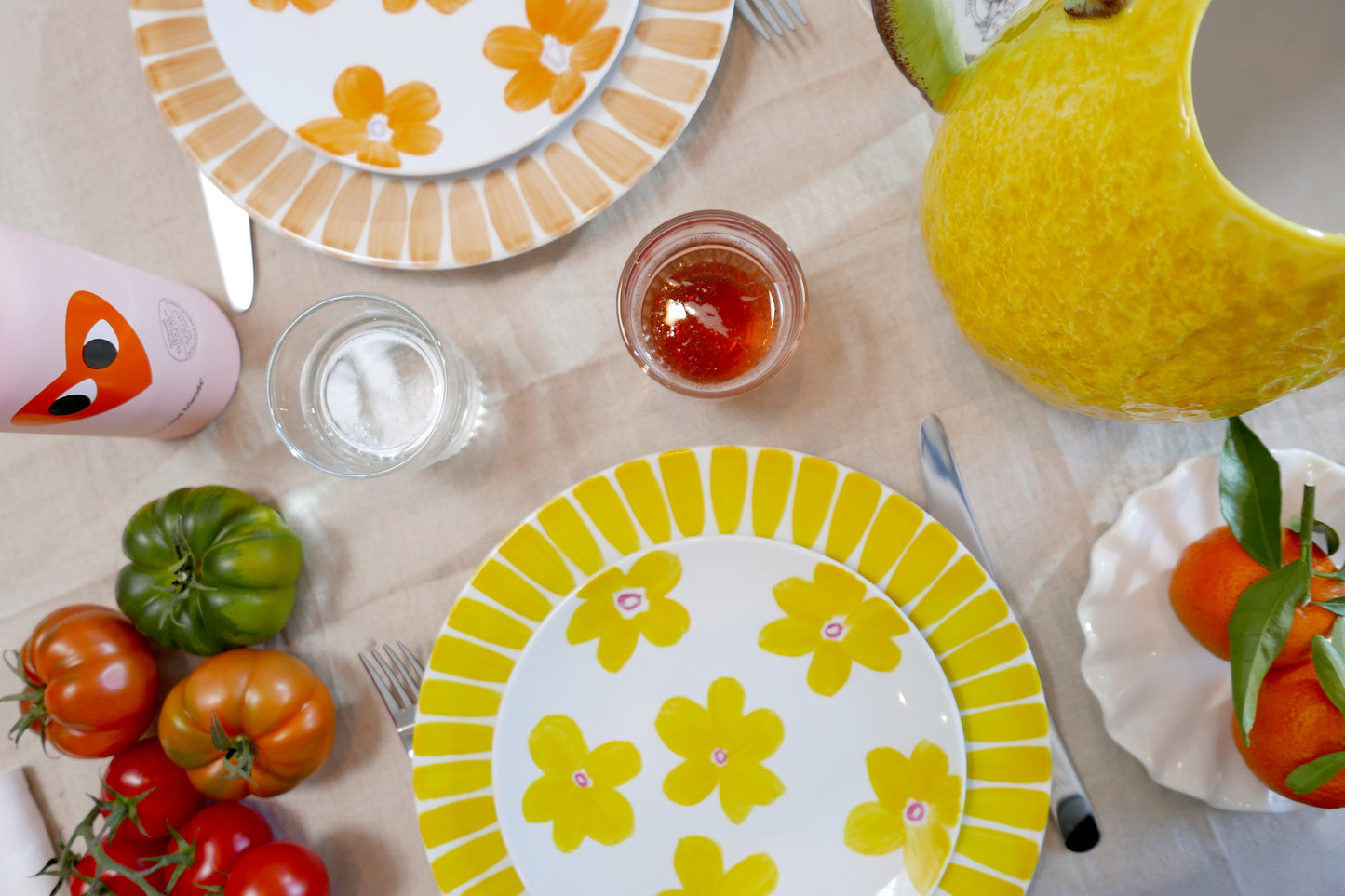 Assiette Porcelaine 28cm BORDER Jaune