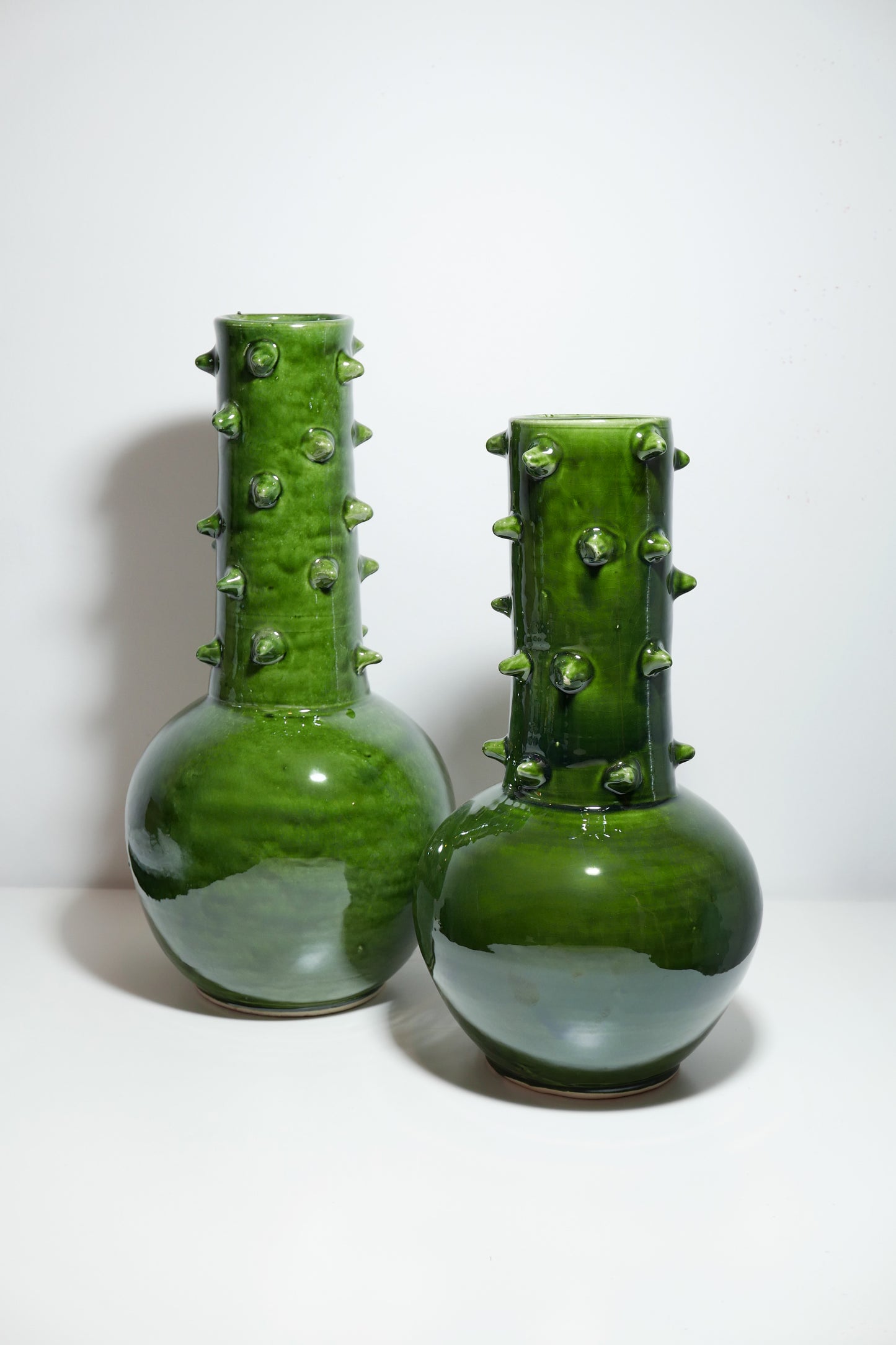 Vase Ethnique Picots - Vert Large