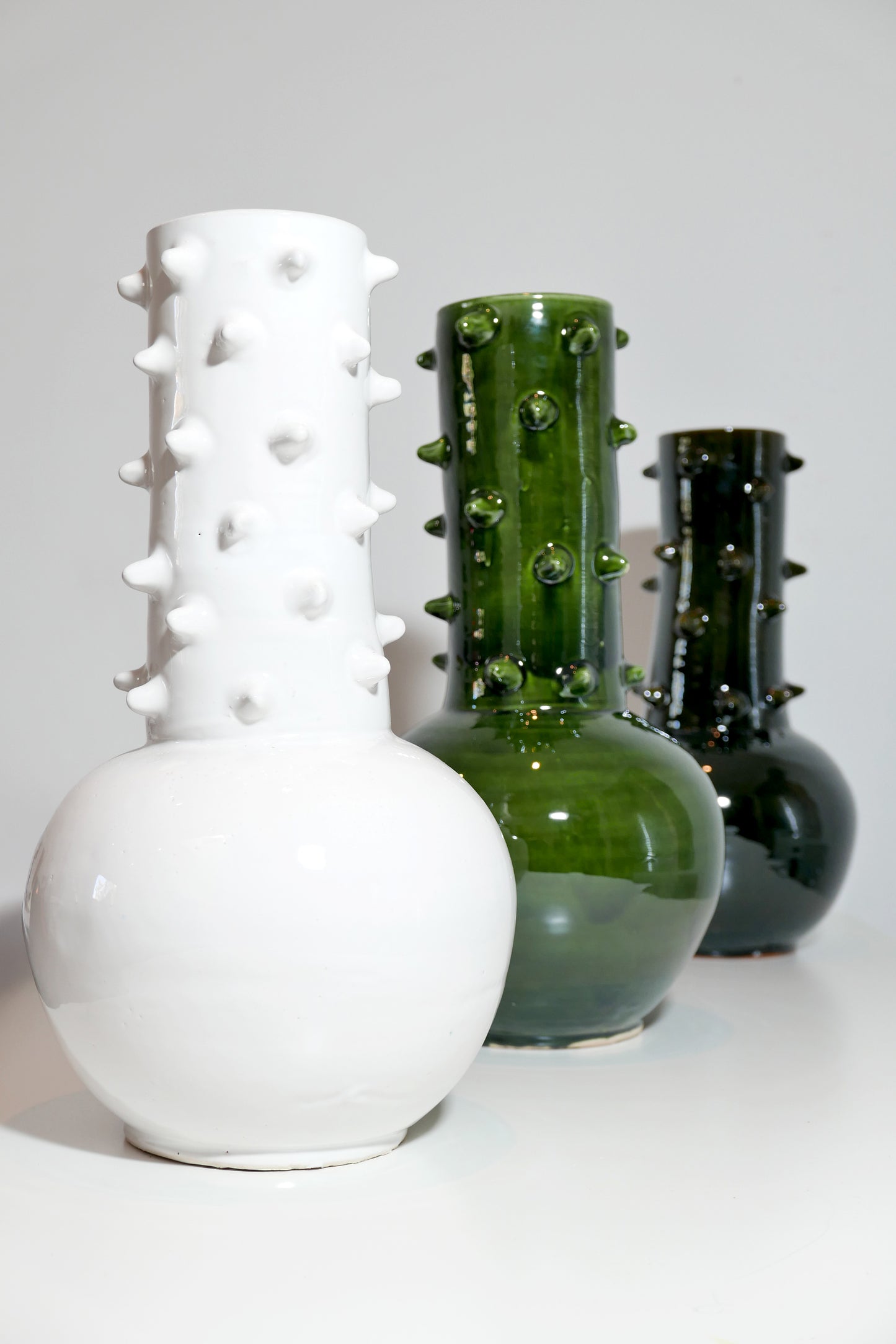 Vase Ethnique Picots - Vert Medium