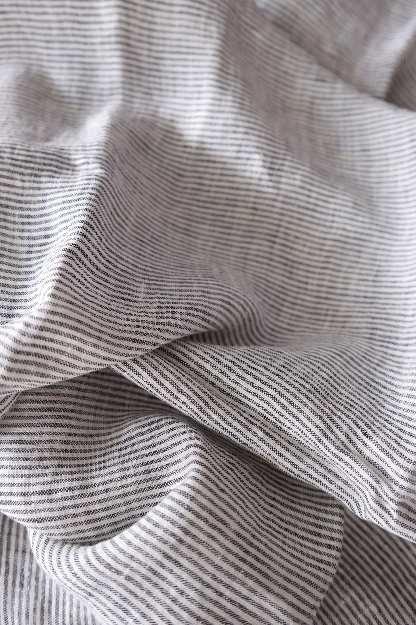 Nappe en Lin Lavé Rayé - Black Milk Fine rayure