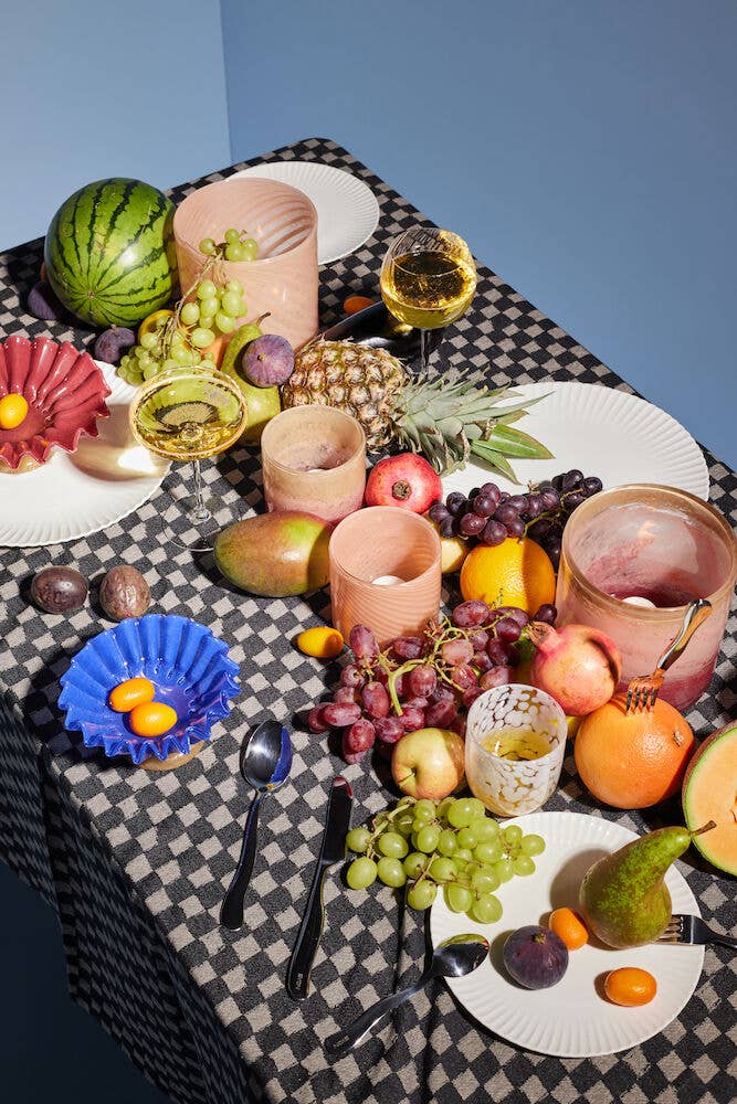 Lot de 2 Verres Design Messy blanc