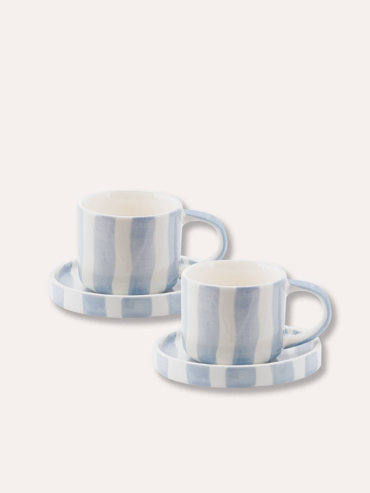 Tasses à café Stripes - Morning Azzurro (Lot de 2)