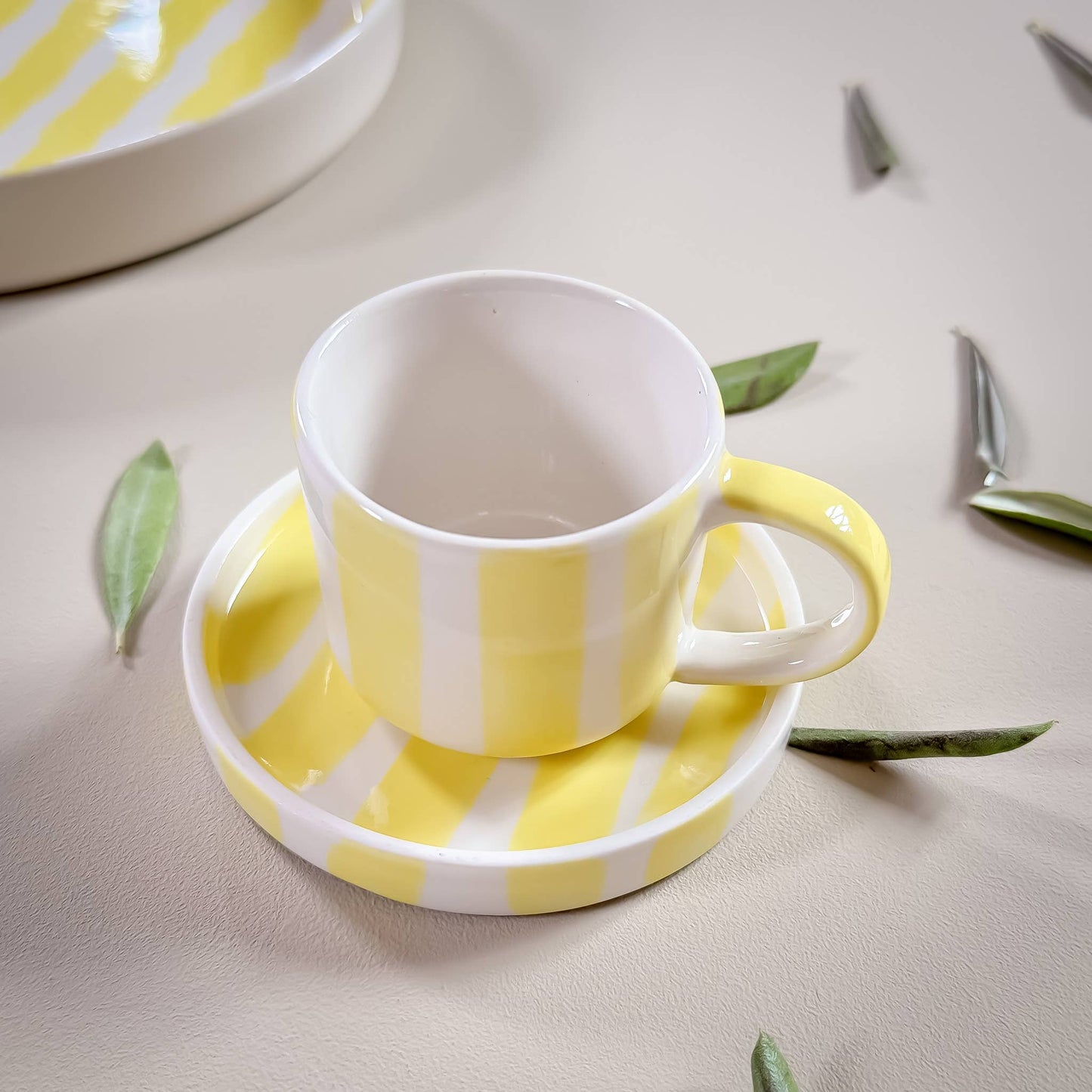 Tasses à café  Stripes - Jaune Spiaggia (Lot de 2)