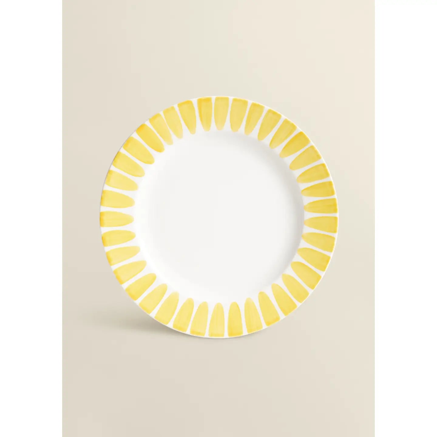 Assiette Porcelaine 28cm BORDER Jaune