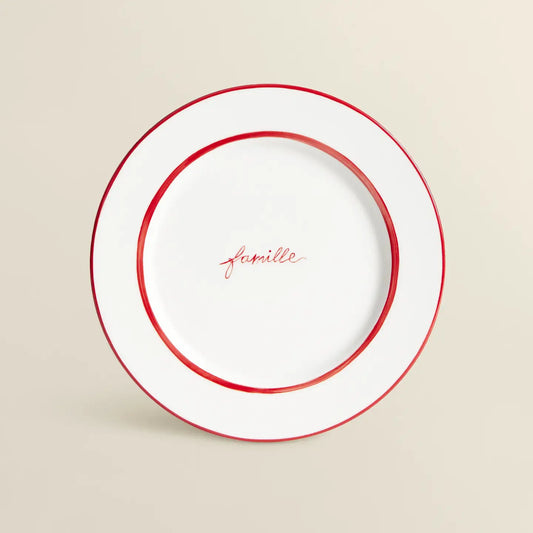 Assiette Porcelaine 28cm FAMILLE