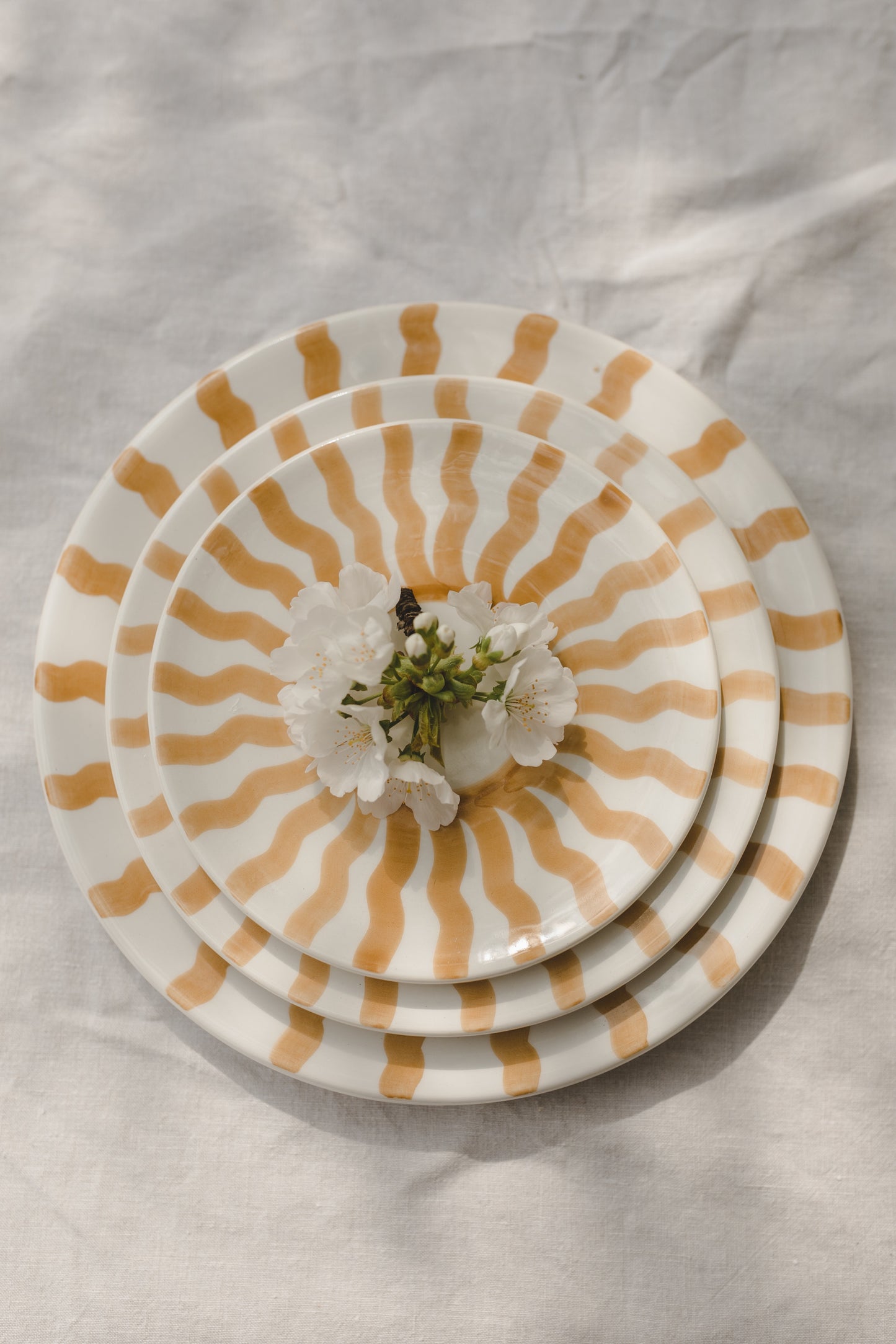 Assiette 17cm VAGUE Paille