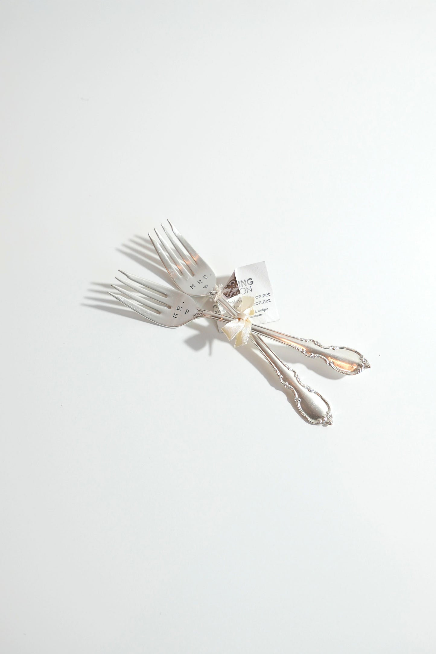Paire de fourchettes MR & MRS