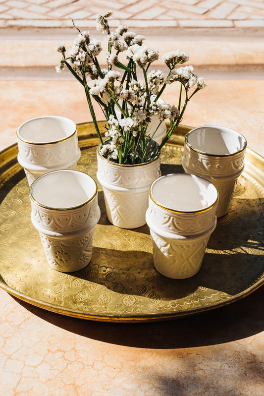 Grande Tasse EMPREINTE Blanc Gold