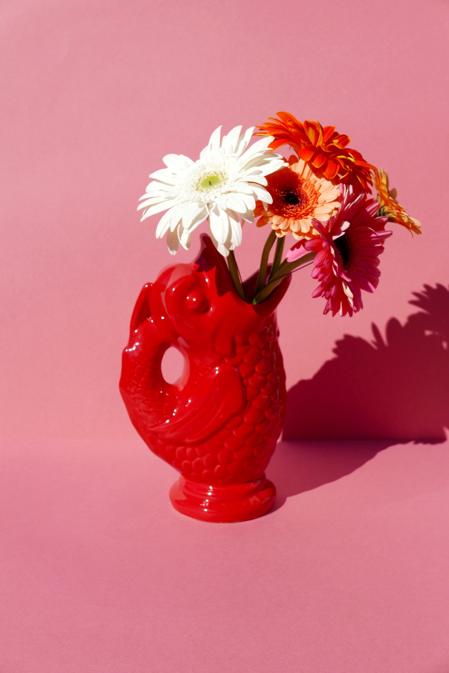 Vase Poisson céramique Rouge