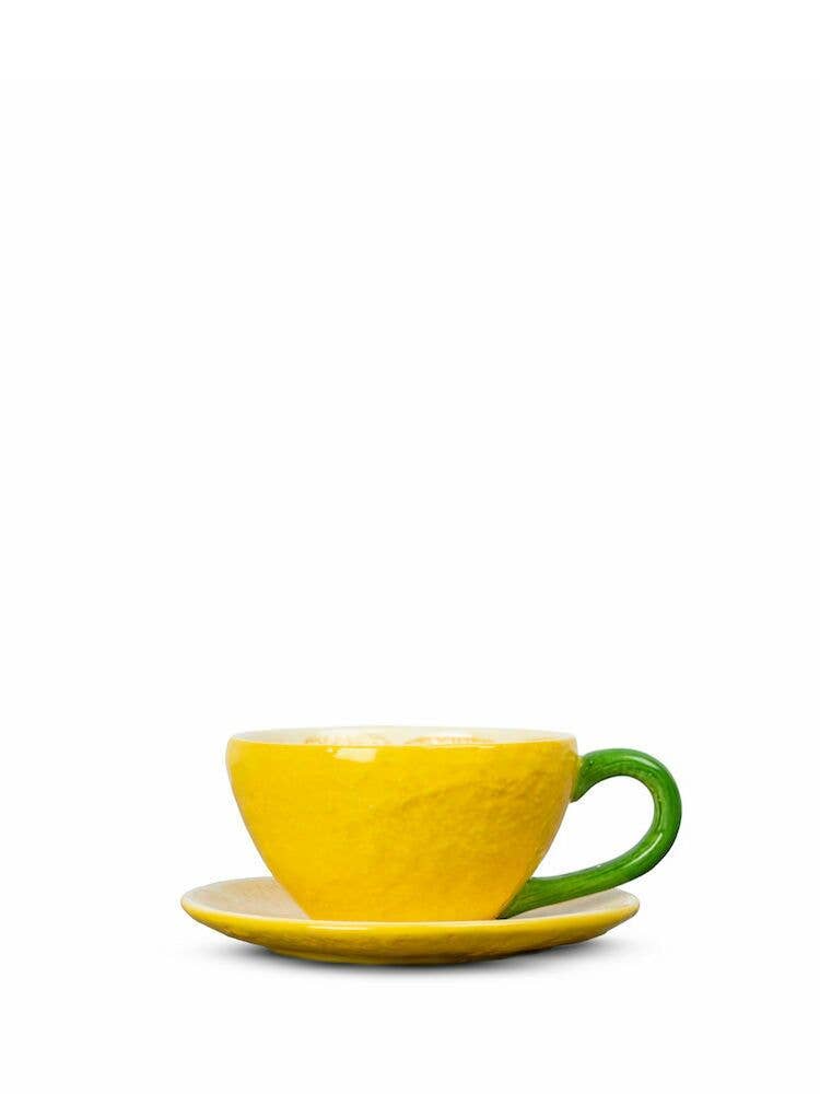 Tasse et soucoupe citron